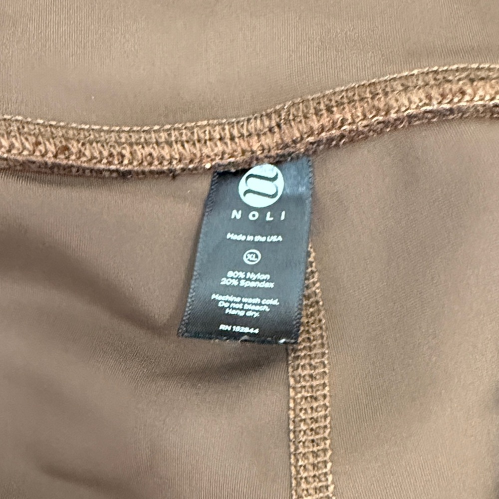 Noli Brown High-Waisted Leggings NWOT - Picture 2 of 3